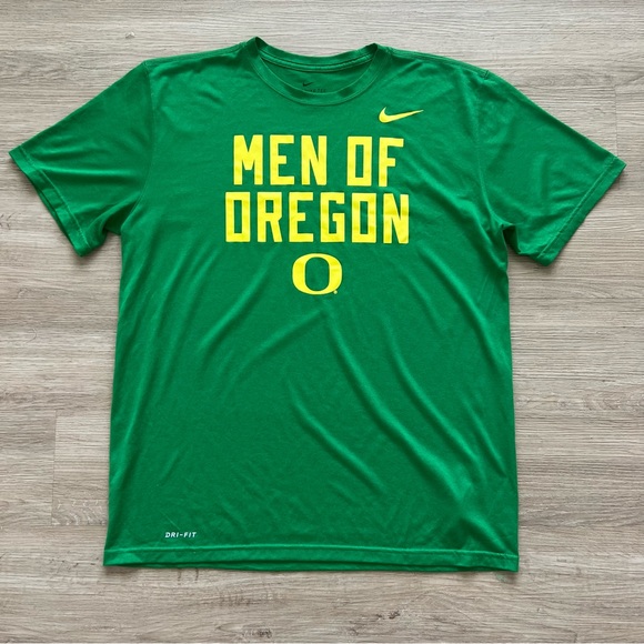 Nike Other - Nike Dri-Fit Oregon Ducks Men Of Oregon T-Shirt Short Sleeve Green Yellow Size L